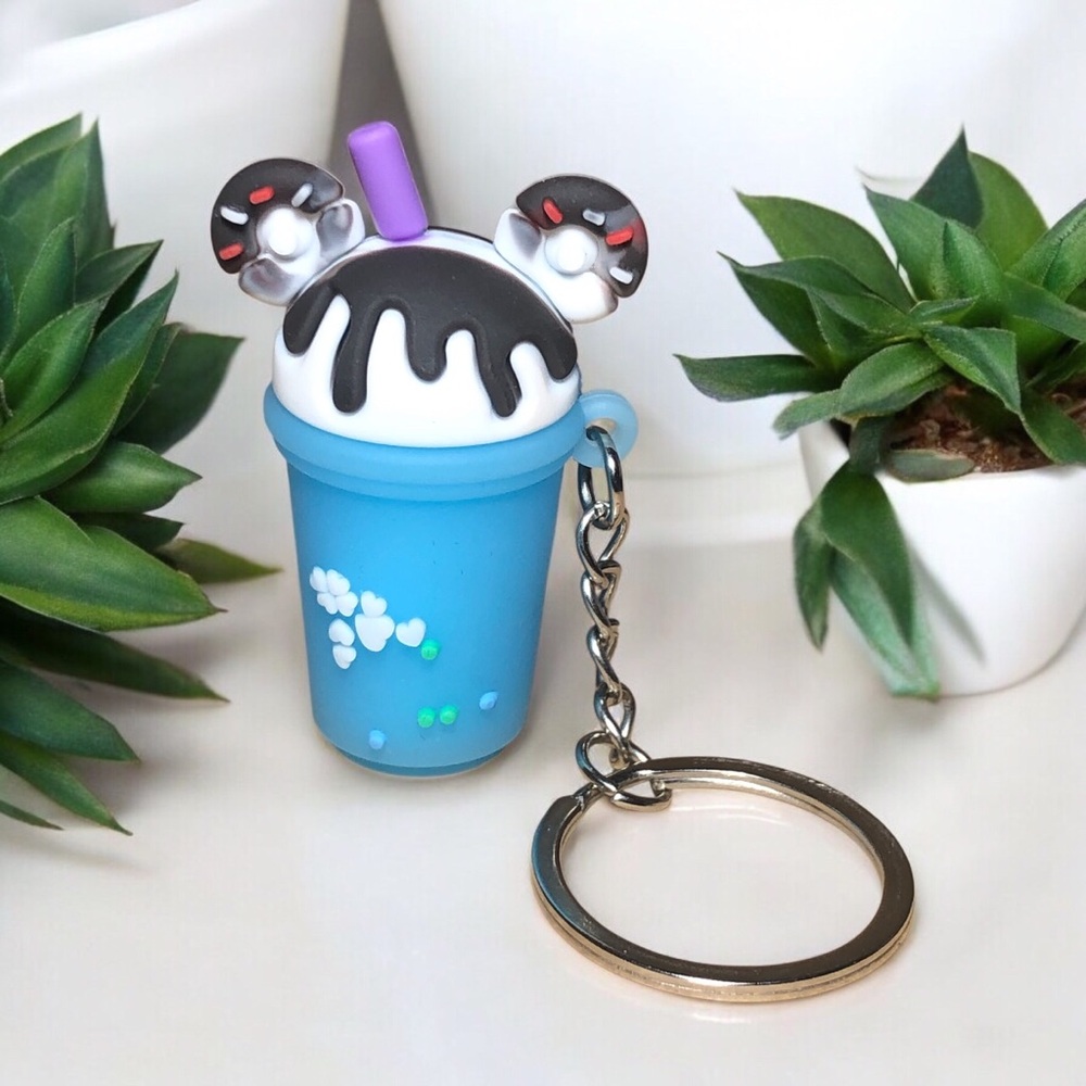Ice Cream Cup w/ Donuts Keychain